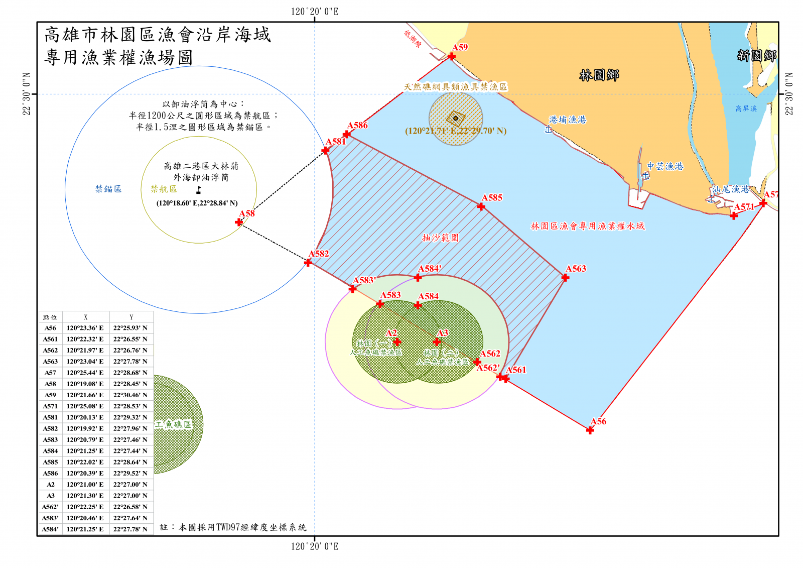 高雄市專用漁業權漁場圖